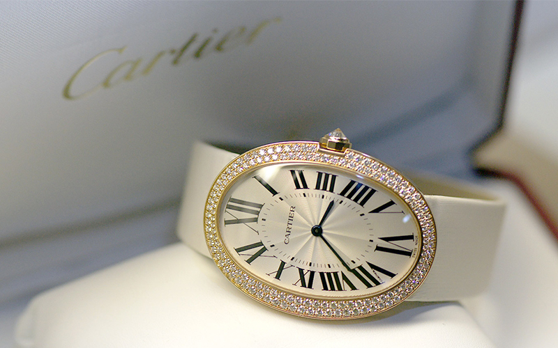 Cartier Baignoire WB520005 Automatic Rose gold case 430 MC caliber Sapphire Glass Silver dial 
