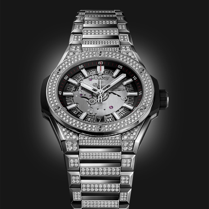 Big Bang Integrated Time Only Titanium Pavé 40mm gallery 3
