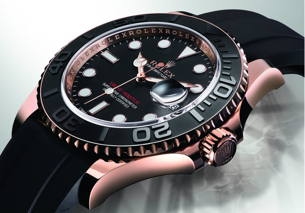 rolex yacht master rose gold rubber