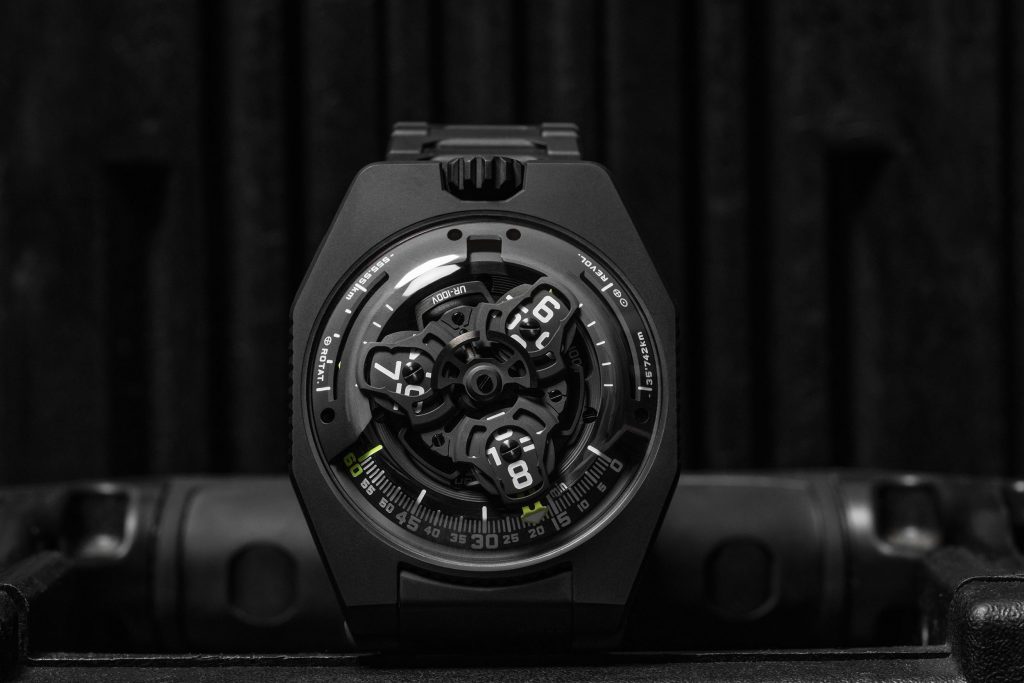 Black titanium watch