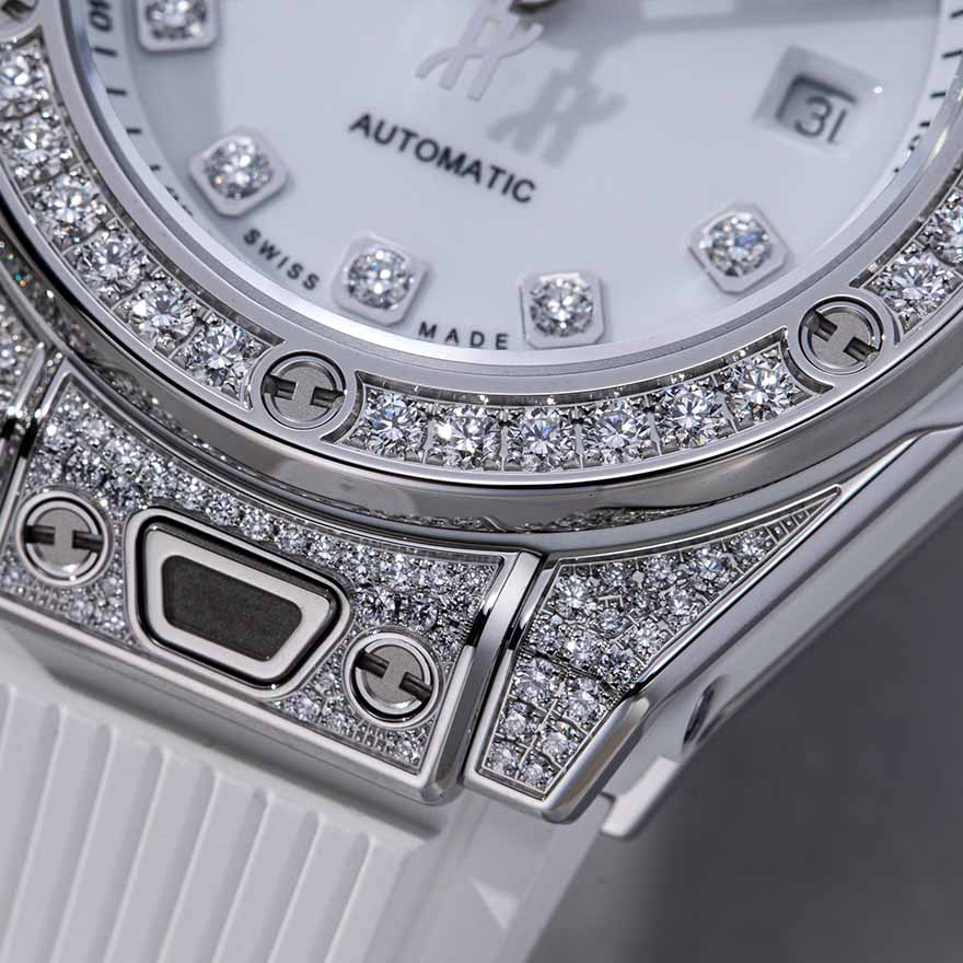 Big Bang One Click Steel White Pave 33mm gallery 6