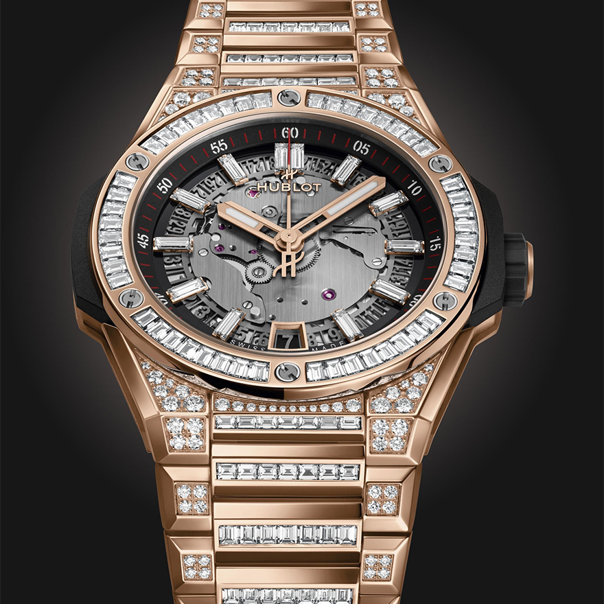 Big Bang Integrated Time Only King Gold Pavé 40mm gallery 3