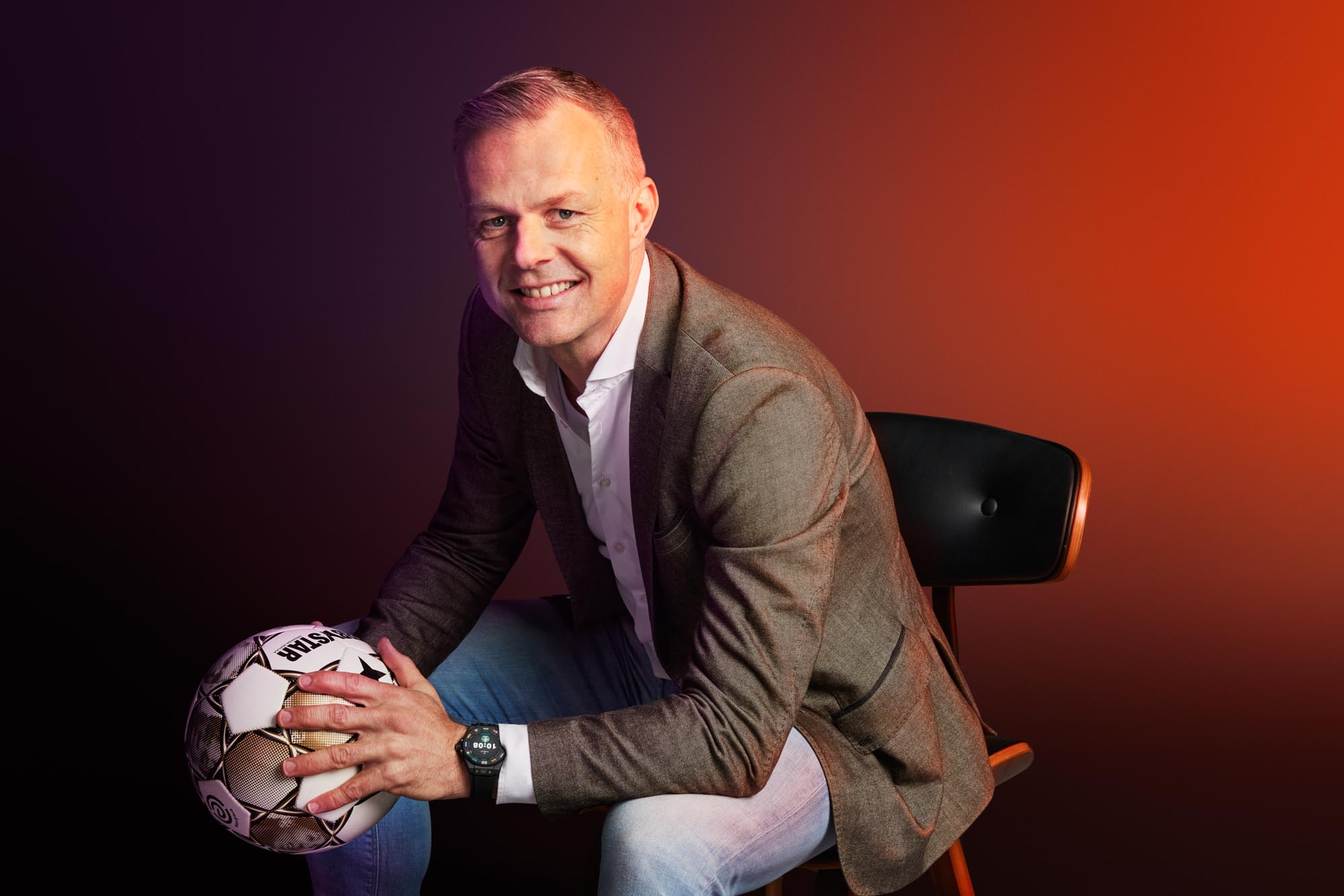 Bjorn Kuipers wearing the Hublot Big Bang e UEFA EURO 2020