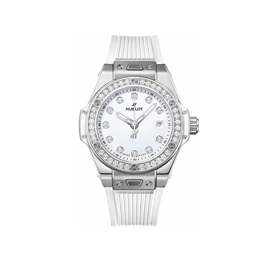 Big Bang One Click Steel White Diamonds 33mm gallery 0