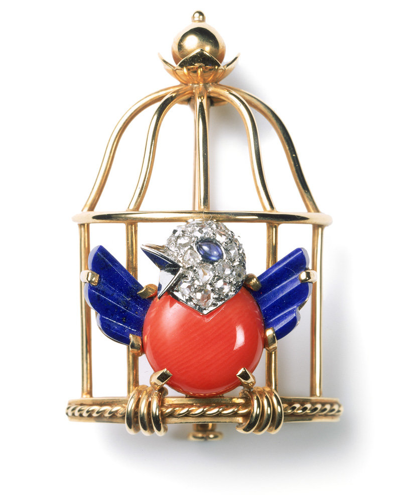 Cartier Toussaint caged nightingale brooch