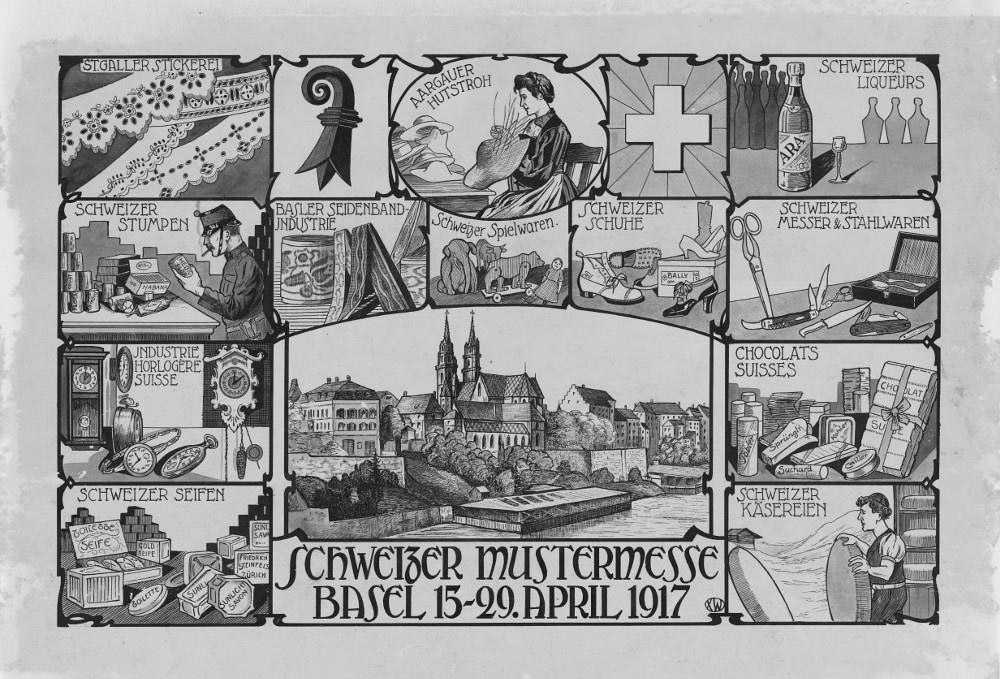 Schweizer Mustermesse Advertisment the then Baselworld watch fair in 1917