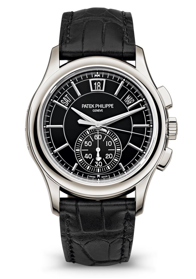 นาฬิกาปาเต็ก ฟิลิปป์ Complications Black-Gray Dial Platinum Chronograph 5905P-010