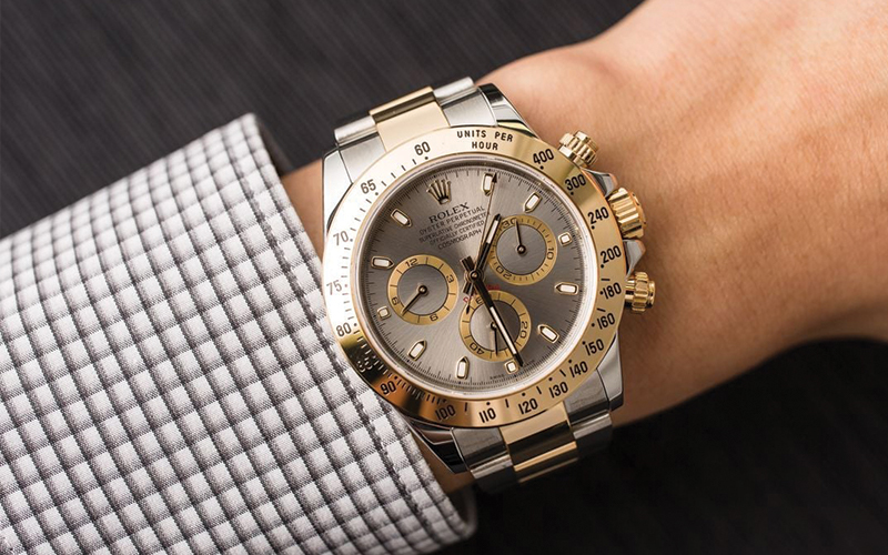 Rolex Cosmograph_Daytona_116523_Men's watch/unisex_Automatic_4130 movement_chronograph_scratch-resistant_sapphire crystal_44 jewels_waterproof_screw-down crown_Yellow gold bezel_yellow gold luminous hour markers