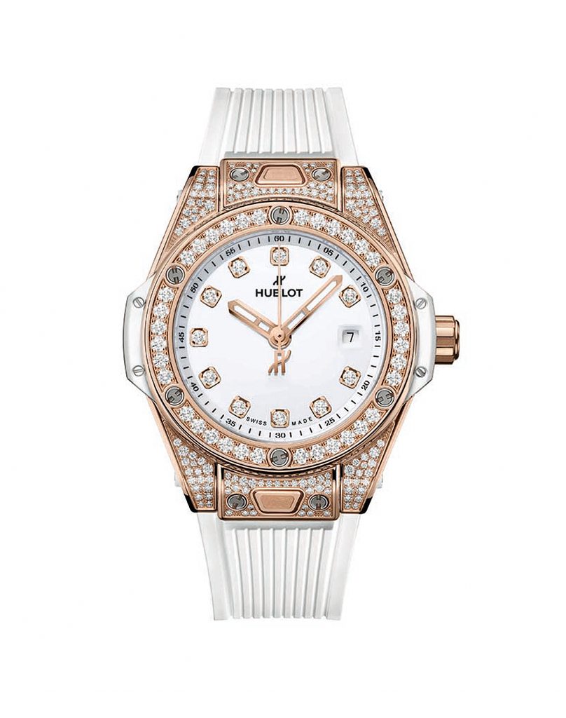 Big Bang One Click King Gold White Pave 33mm