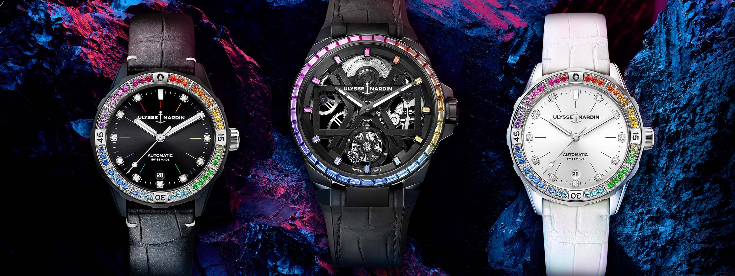Ulysse Nardin Goes Rainbow with the Blast Tourbillon and Lady Diver