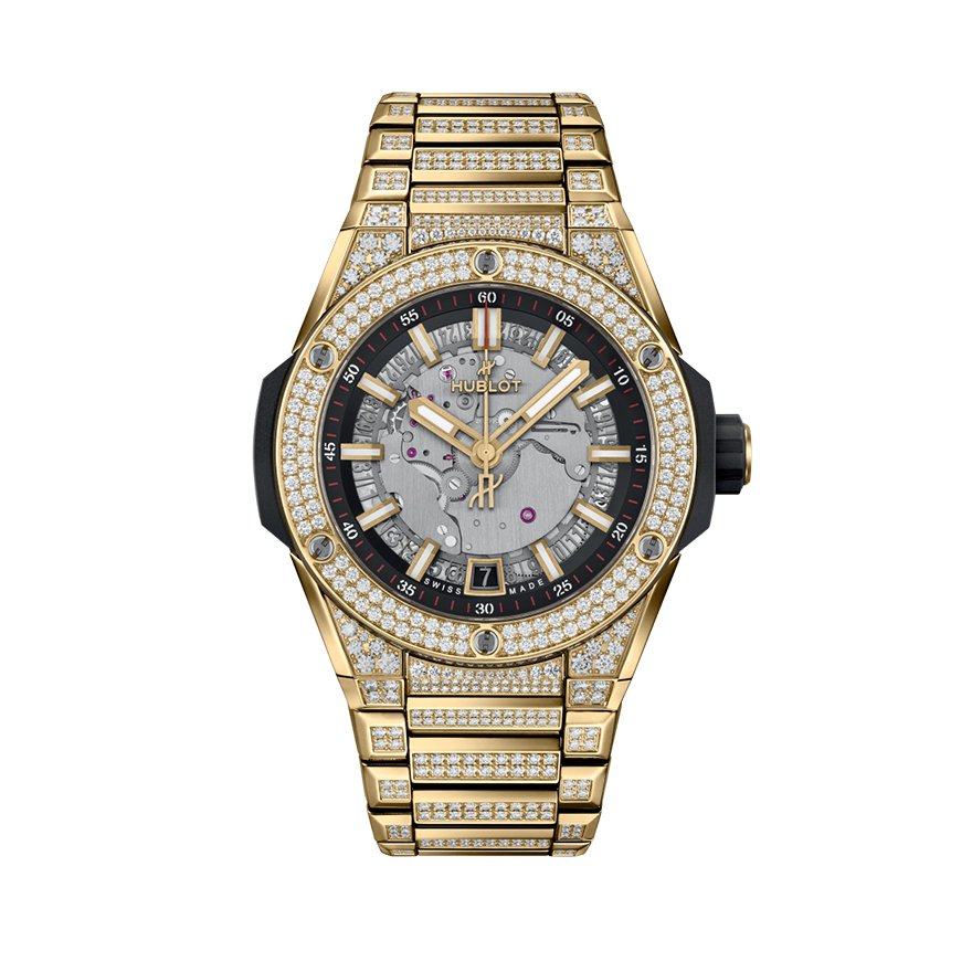 Big Bang Integrated Time Only Yellow Gold Pavé 40mm gallery 0