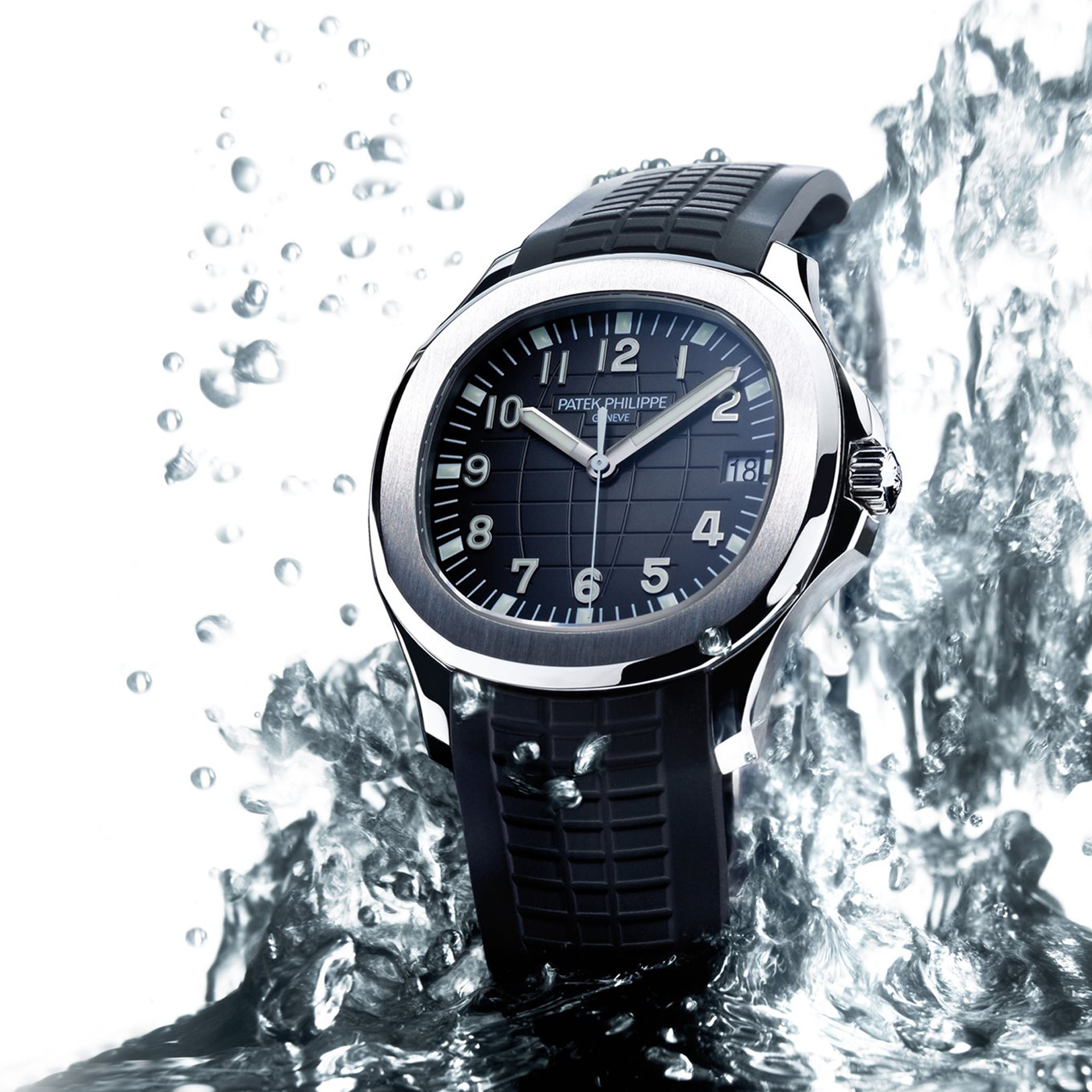 Aquanaut Date Black Strap Stainless Steel gallery 6