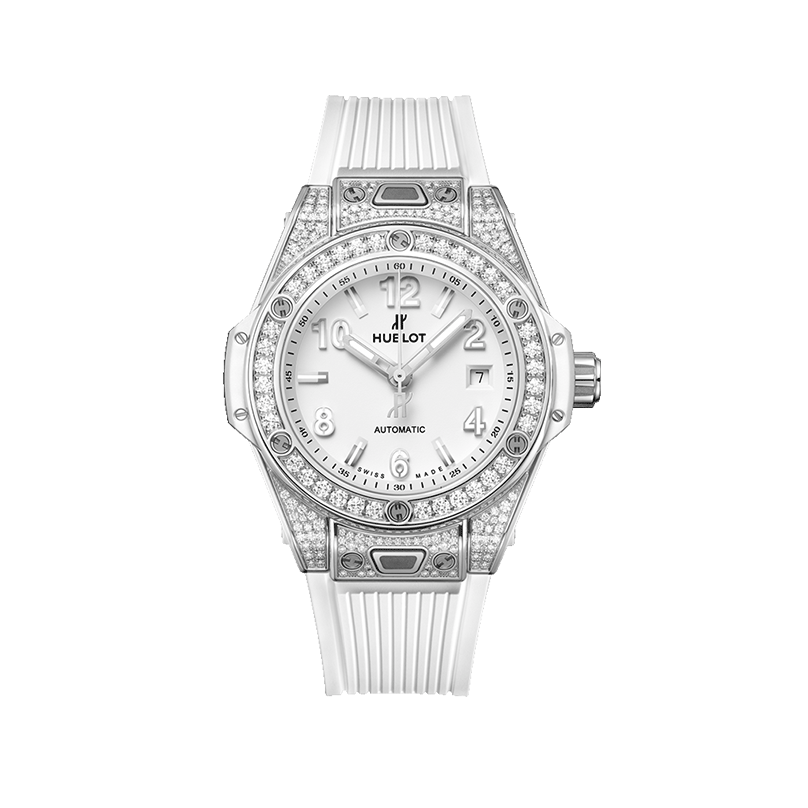 Big Bang One Click Steel White Pavé 33mm gallery 0