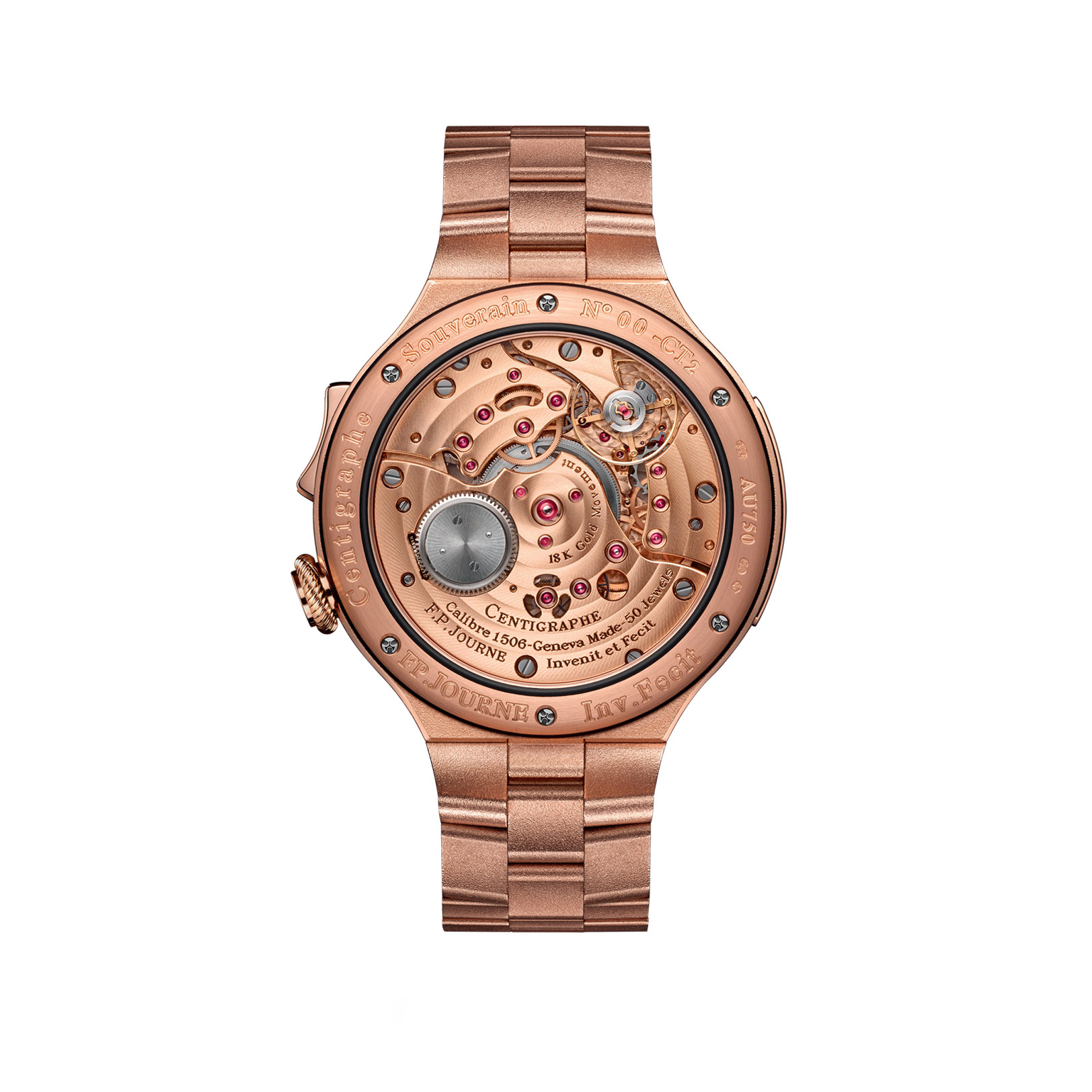 Centigraphe 44MM Red Gold Silver Dial gallery 1
