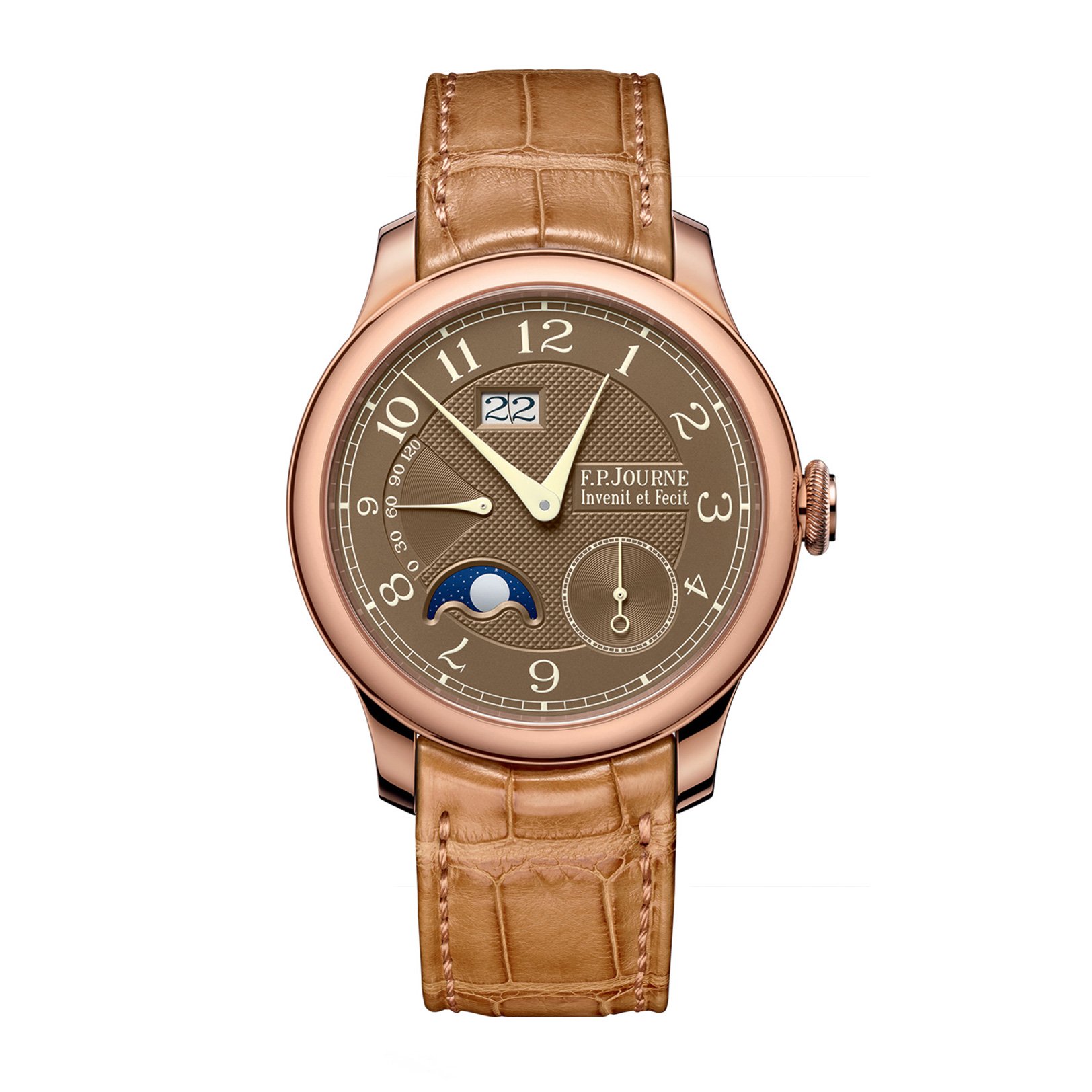 Automatique Lune Havana 40/42MM Red Gold Silver Dial gallery 0