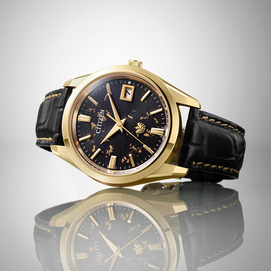The CITIZEN Eco-Drive Black Washi Paper with Gold Leaf gallery 3