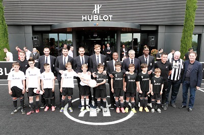 The Juventus stars with Hublot President Jean-Claude Biver and CEO Ricardo Guadalupe. 
