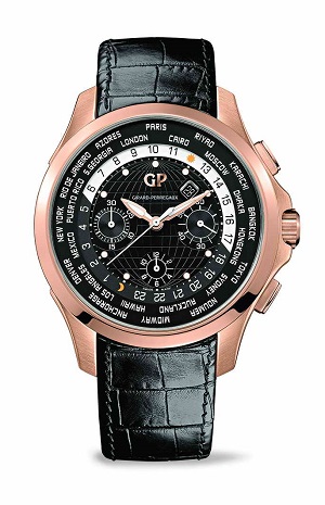 The Girard-Perregaux Traveller WW.TC “world times’ function displays time in all 24 time zones into which the planet is divided. 