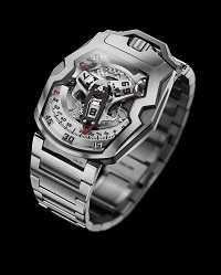 The Urwerk UR-210S is the model that best embodies their satellite invention for reading time.