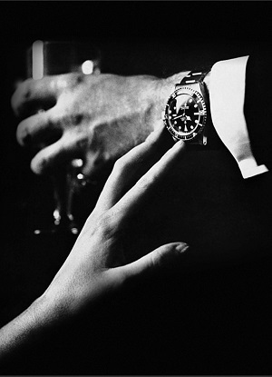 A 1965 Rolex Submariner on wrist.