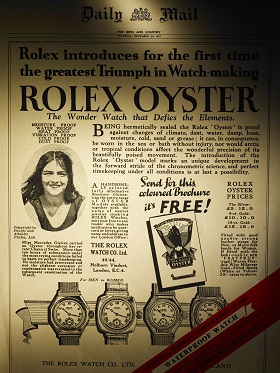 Mercedes Gleitze braved the chilly waters of the English Channel for more than 10 hours with her Rolex Oyster wristwatch.
