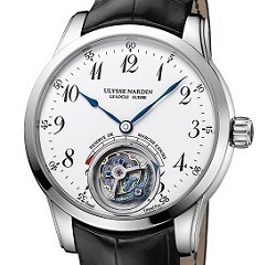 The innovative Ulysse Nardin Anchor Tourbillon combines a superbly finished movement with a traditional oven-fired enamel dial.
