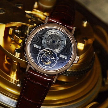 The Breguet Classique Tourbillon made for the 25th anniversary of The Hour Glass has a unique dark grey dial.