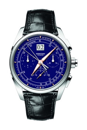 Parmigiani Fleurier Tonda Chronor Anniversaire in white gold with “Bleu Roi” (royal blue) “grand feu” enamel dial and limited to 25 pieces.