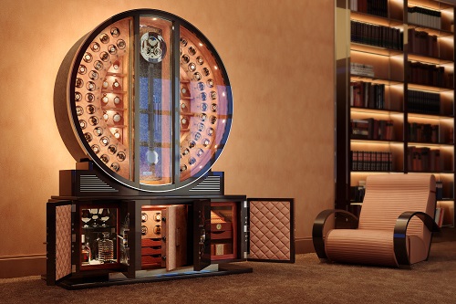 Luxury safe “The GrandCircle” from German safe maker Döttling features watch winders and showcases your cherished timepieces in a magnificent fashion.